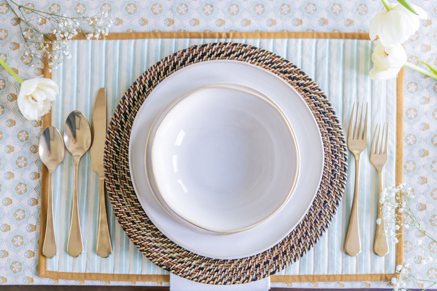 Amer Reversible Quilted Placemats
