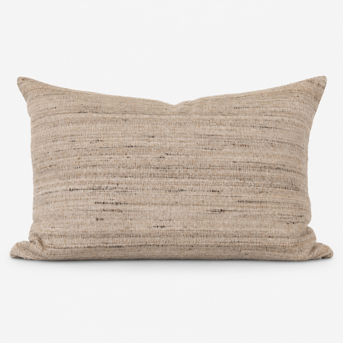 Diwan Coronado lumbar cushion, plain-woven wool and tussar silk, 16 × 24 in